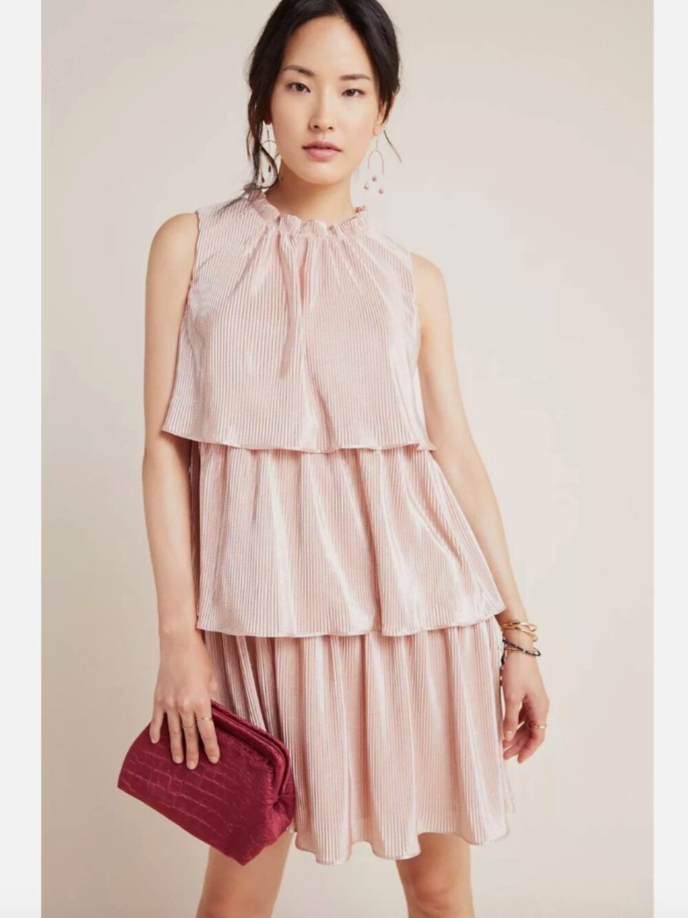New Anthropologie Ro & De Estelle Tiered Tunic Dress Size Small MSRP: $150